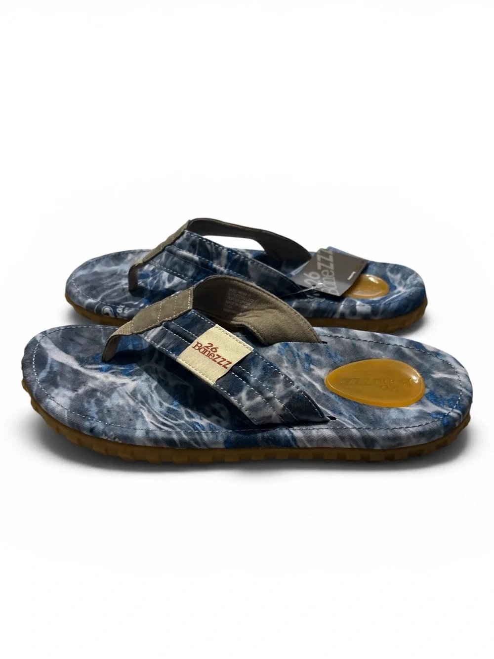 26bonezzz Chillzzz Flip Flop For Men's Memory Foam Heel Pad Grid Size 11